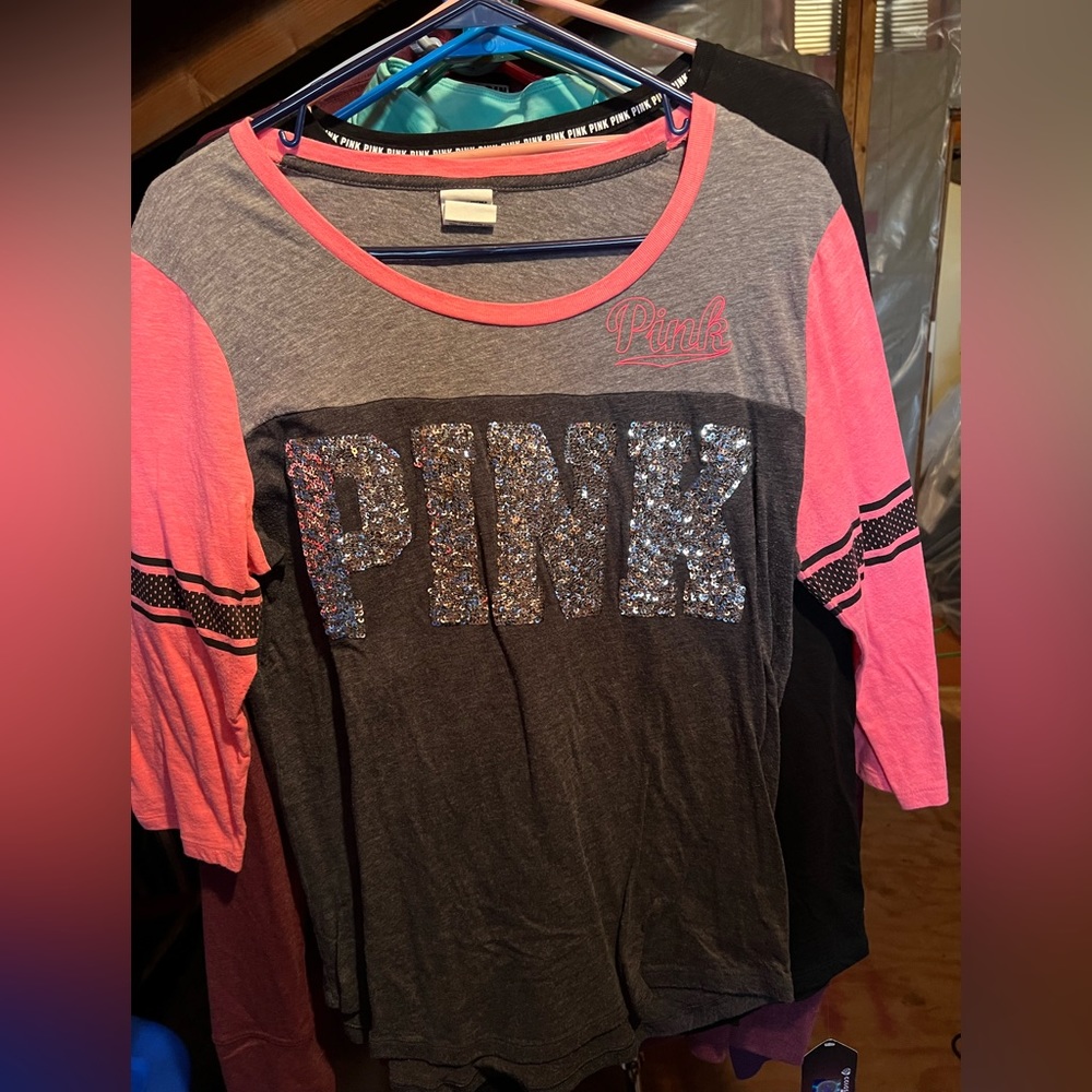 Pink 3/4 sleeve tshirt